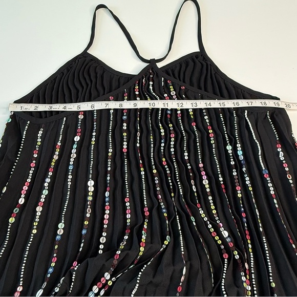 NWT Farm Rio V Neck Sequins Slip Maxi Dress Women Size M In Black Sleeveless - Picture 13 of 17